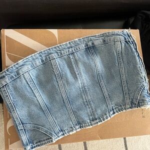 Blue Denim Tube Top